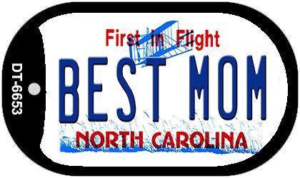 Best Mom North Carolina Novelty Metal Dog Tag Necklace DT-6653