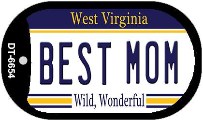 Best Mom West Virginia Novelty Metal Dog Tag Necklace DT-6654