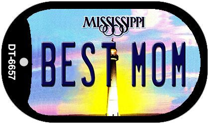 Best Mom Mississippi Novelty Metal Dog Tag Necklace DT-6657