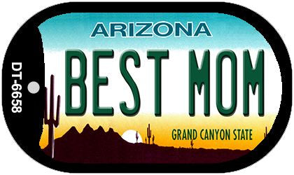 Best Mom Arizona Novelty Metal Dog Tag Necklace DT-6658