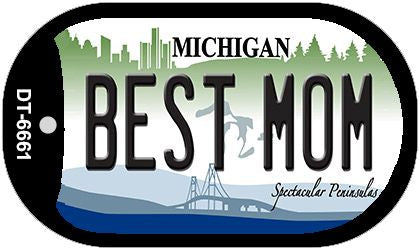 Best Mom Michigan Novelty Metal Dog Tag Necklace DT-6661