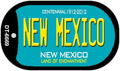New Mexico Teal New Mexico Novelty Metal Dog Tag Necklace DT-6669