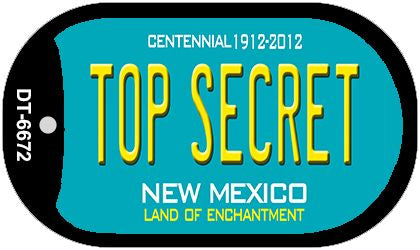 Top Secret Teal New Mexico Novelty Metal Dog Tag Necklace DT-6672