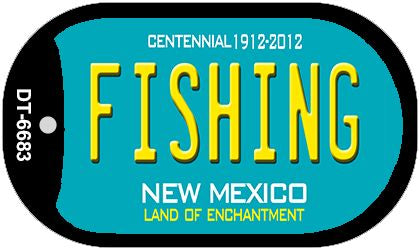 Fishing Teal New Mexico Novelty Metal Dog Tag Necklace DT-6683