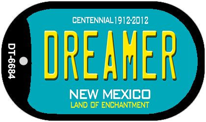 Dreamer Teal New Mexico Novelty Metal Dog Tag Necklace DT-6684