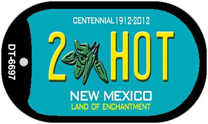 2 Hot Teal New Mexico Novelty Metal Dog Tag Necklace DT-6697