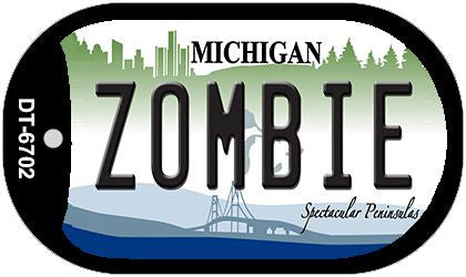 Zombie Michigan Novelty Metal Dog Tag Necklace DT-6702