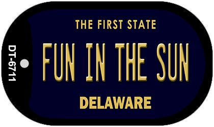 Fun in the Sun Delaware Novelty Metal Dog Tag Necklace DT-6711