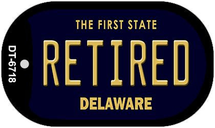 Retired Delaware Novelty Metal Dog Tag Necklace DT-6718