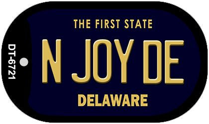 N Joy DE Delaware Novelty Metal Dog Tag Necklace DT-6721