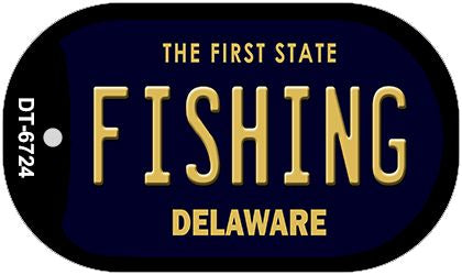 Fishing Delaware Novelty Metal Dog Tag Necklace DT-6724