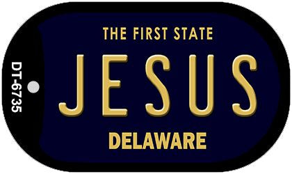 Jesus Delaware Novelty Metal Dog Tag Necklace DT-6735