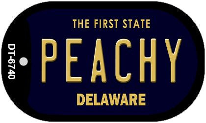 Peachy Delaware Novelty Metal Dog Tag Necklace DT-6740