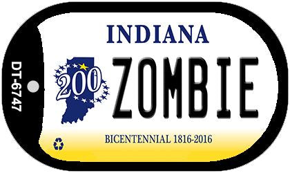Indiana Zombie Novelty Metal Dog Tag Necklace DT-6747