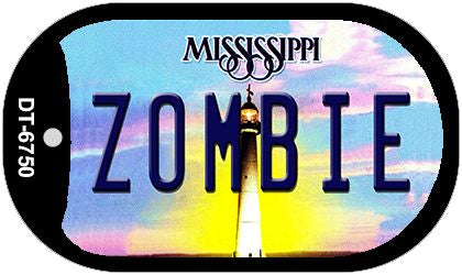 Zombie Mississippi Novelty Metal Dog Tag Necklace DT-6750