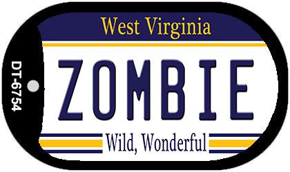 Zombie West Virginia Novelty Metal Dog Tag Necklace DT-6754