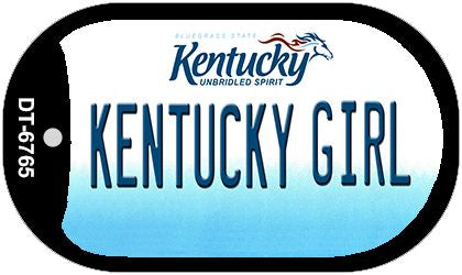 Kentucky Girl Novelty Metal Dog Tag Necklace DT-6765