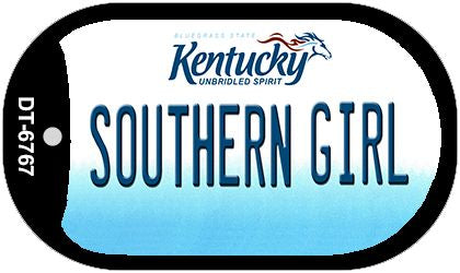 Kentucky Southern Girl Novelty Metal Dog Tag Necklace DT-6767