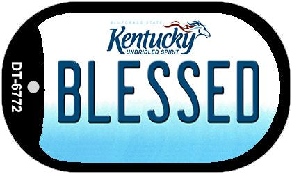 Kentucky Blessed Novelty Metal Dog Tag Necklace DT-6772