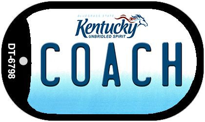 Kentucky Coach Novelty Metal Dog Tag Necklace DT-6798