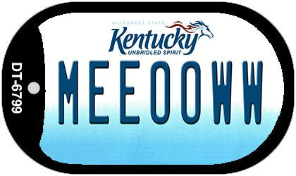 Kentucky Meeooww Novelty Metal Dog Tag Necklace DT-6799