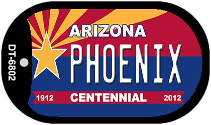 Phoenix Arizona Centennial Novelty Metal Dog Tag Necklace DT-6802