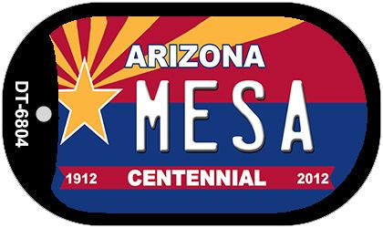 Mesa Arizona Centennial Novelty Metal Dog Tag Necklace DT-6804