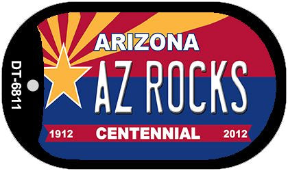 AZ Rocks Arizona Centennial Novelty Metal Dog Tag Necklace DT-6811