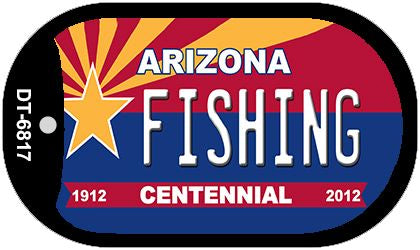 Fishing Arizona Centennial Novelty Metal Dog Tag Necklace DT-6817
