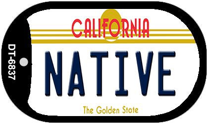 Native California Novelty Metal Dog Tag Necklace DT-6837