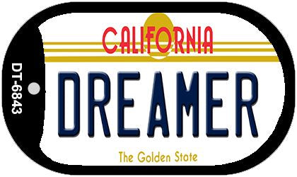 Dreamer California Novelty Metal Dog Tag Necklace DT-6843