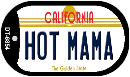 Hot Mama California Novelty Metal Dog Tag Necklace DT-6854