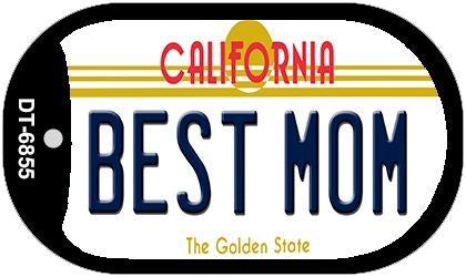 Best Mom California Novelty Metal Dog Tag Necklace DT-6855