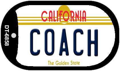 Coach California Novelty Metal Dog Tag Necklace DT-6858