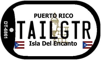 TAILGTR Puerto Rico Metal Novelty Dog Tag Necklace DT-6861