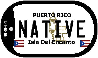 Native Puerto Rico Metal Novelty Dog Tag Necklace DT-6866