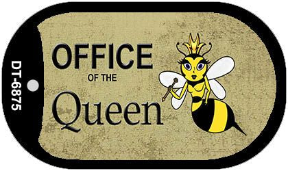 Office Of Queen Bee Novelty Metal Dog Tag Necklace DT-6875