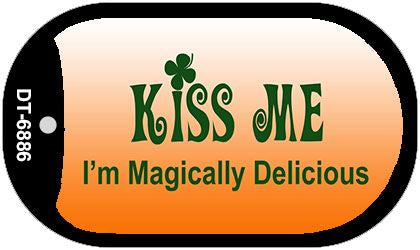 Kiss Me Novelty Metal Dog Tag Necklace DT-6886