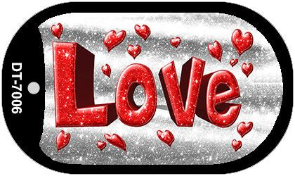 Love Novelty Metal Dog Tag Necklace DT-7006