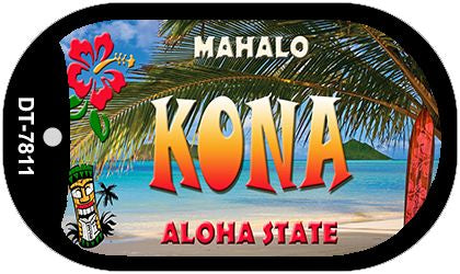 Kona Tiki Novelty Metal Dog Tag Necklace DT-7811