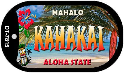 Kahakai Tiki Novelty Metal Dog Tag Necklace DT-7815