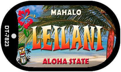 Leilani Tiki Novelty Metal Dog Tag Necklace DT-7823