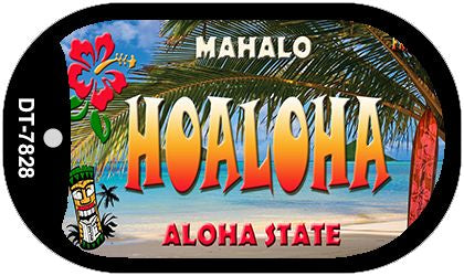 Hoaloha Tiki Novelty Metal Dog Tag Necklace DT-7828