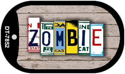 Zombie Plate Art Novelty Metal Dog Tag Necklace DT-7852