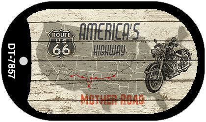 Americas Highway Mother Road Novelty Metal Dog Tag Necklace DT-7857