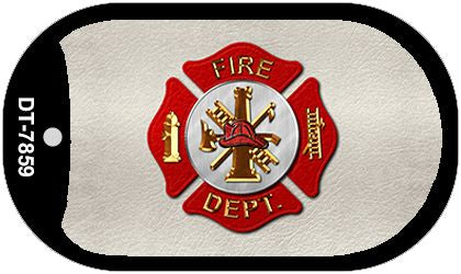 Fire Novelty Dog Tag Necklace DT-7859