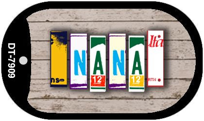 Nana Plate Art Novelty Metal Dog Tag Necklace DT-7909