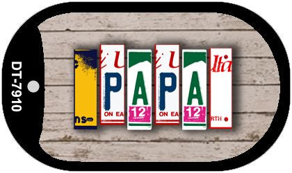 Papa Plate Art Novelty Metal Dog Tag Necklace DT-7910