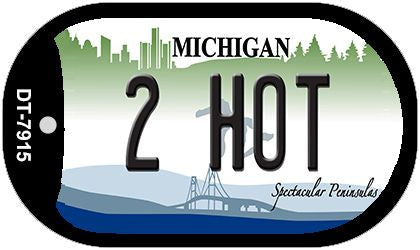 2 Hot Michigan Novelty Metal Dog Tag Necklace DT-7915