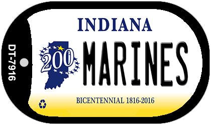 Indiana Marines Novelty Metal Dog Tag Necklace DT-7916